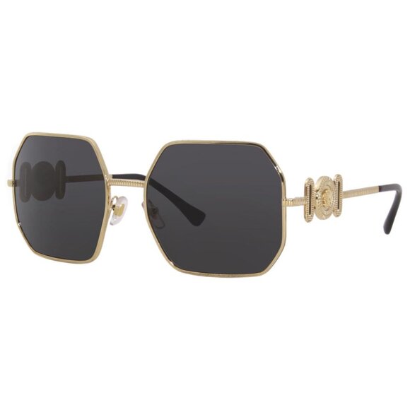 Versace Dark Gray Irregular Ladies Sunglasses - Picture 1 of 2